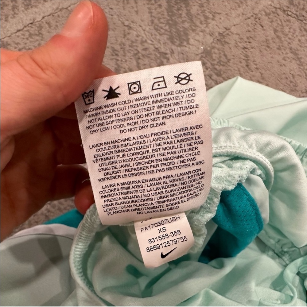 Nike Dri Fit Light Blue Shorts XS - Picture 7 of 7